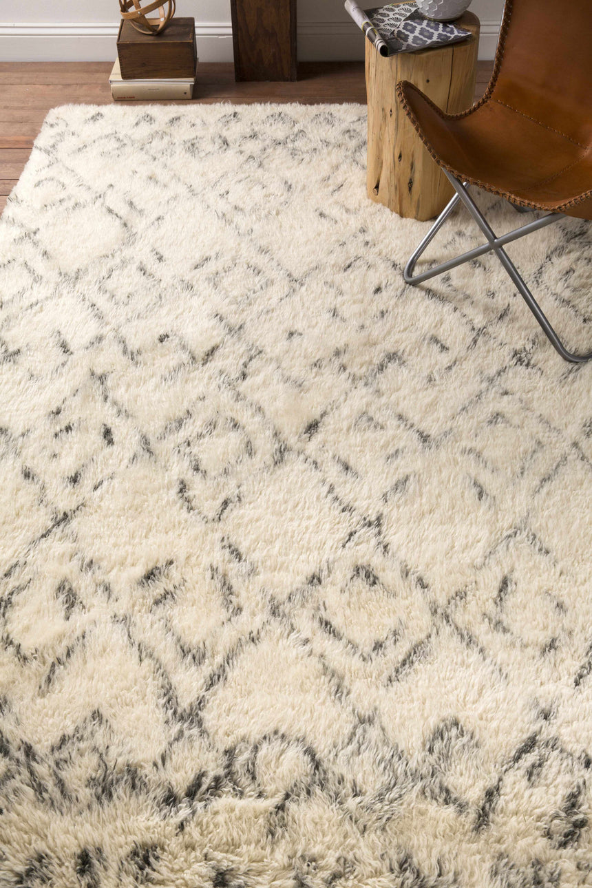 Cotgrave 2x3 Cream Trellis Small Wool Rug - Clearance