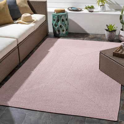 Pink Tycroes Braided Textured Area Rug - Clearance