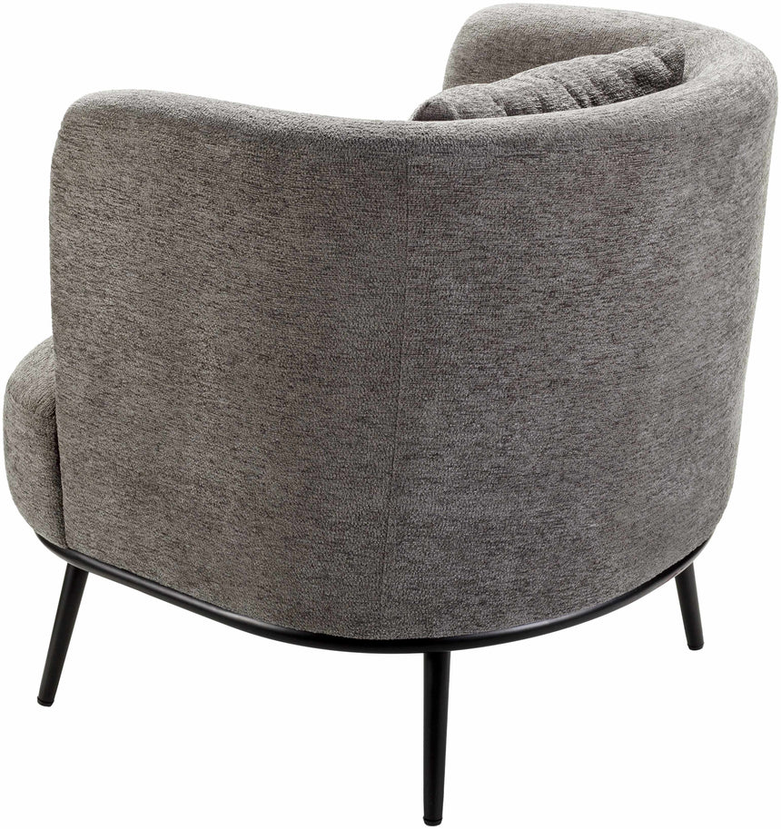 Courtisols Modern Curved Gray Accent Chair
