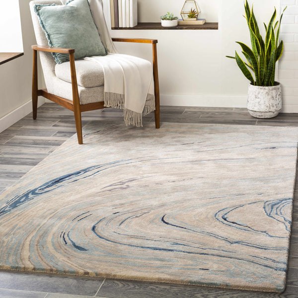 Cranebrook Blue Marble Rug