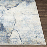 Creighton Blue Marble Textured Luxe Rug