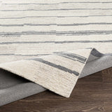 Creswell Broken-Striped Hand Tufted Wool Area Rug