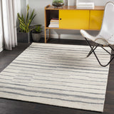 Creswell Broken-Striped Hand Tufted Wool Area Rug