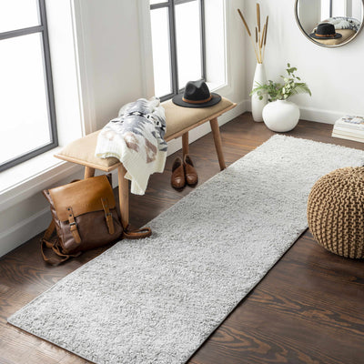 Light Gray Solid Area Rug - Clearance