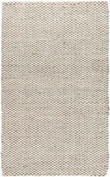 Close-up of the hand-woven Carrier Clearance Jute Carpet. Features a charcoal and ivory woven pattern on natural jute. Design-Rectangle-58