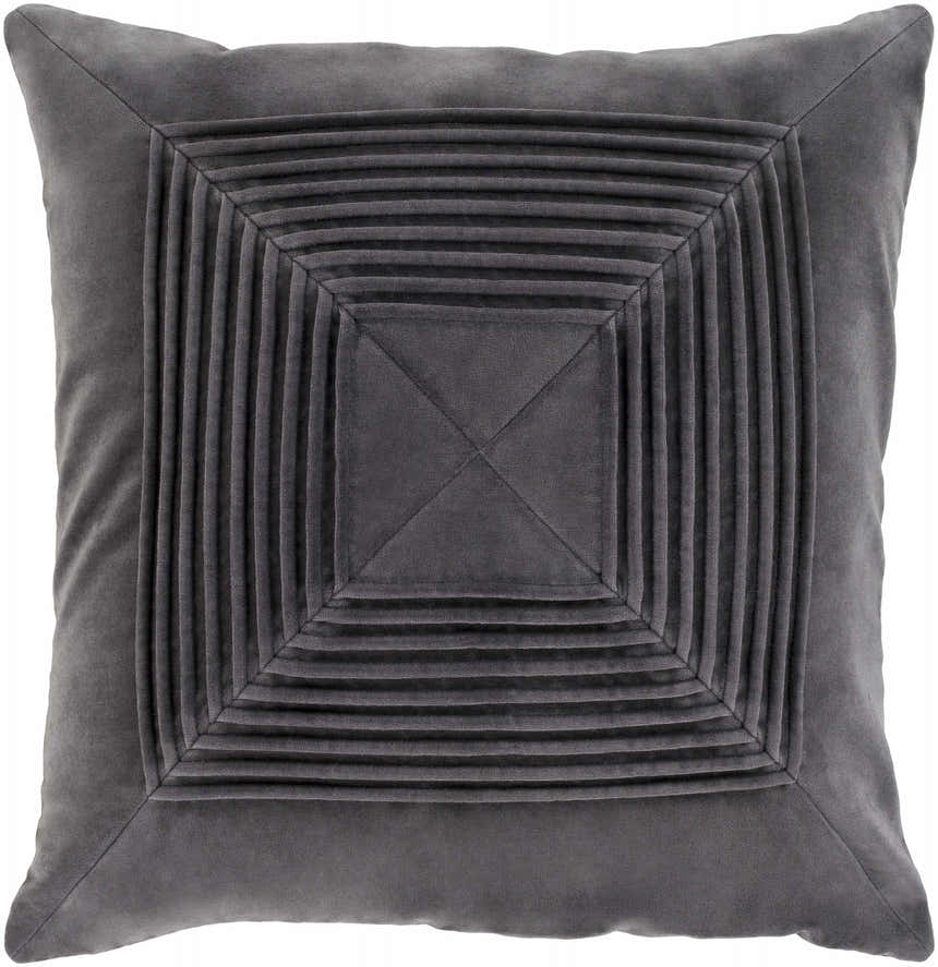 Crosby Charcoal Square Throw Pillow - Clearance