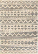 Close-up of the Cresco Jute Carpet. Hand-woven rug with charcoal, dark brown, and ivory geometric pattern. Farmhouse style. Design-Rectangle-811
