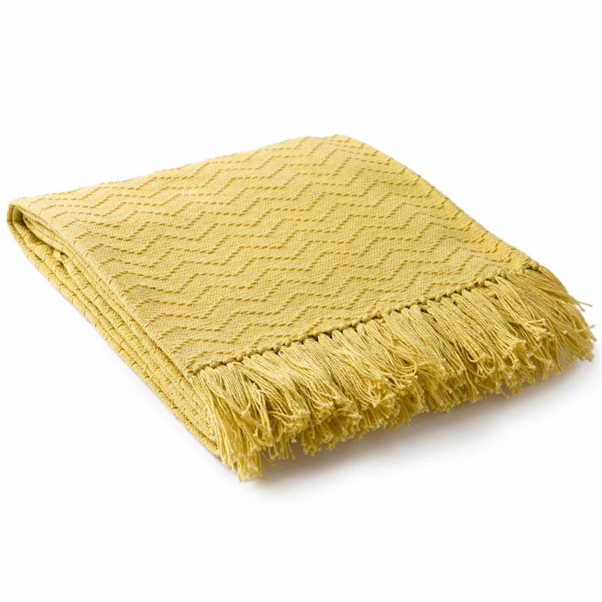 Chiconcuac Mustard Throw Blanket