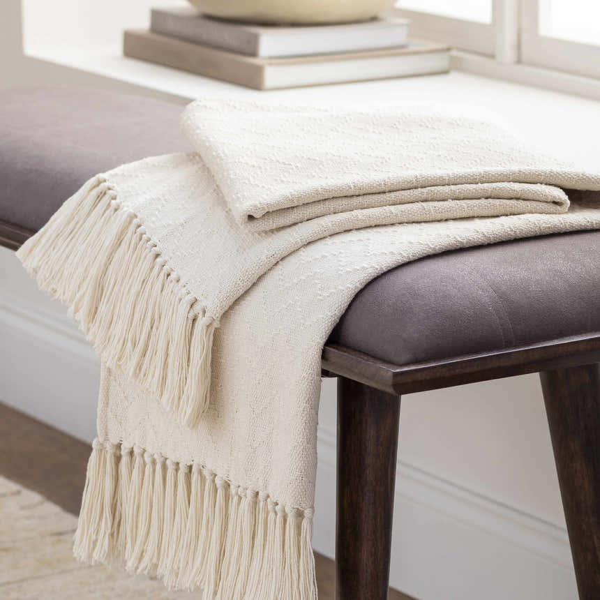 Chiconcuac Cream Throw Blanket