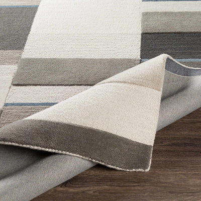 Caerwys Gray Patchwork Wool Rug - Clearance