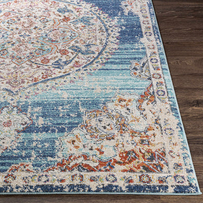 Crymych 8x10 Traditional Blue Rug - Clearance