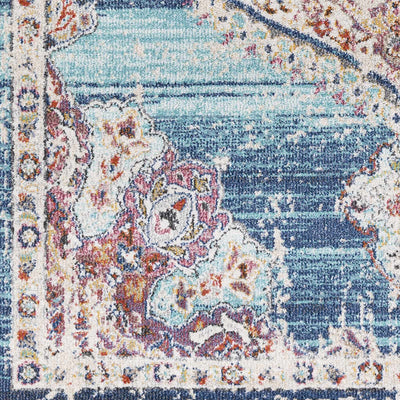 Crymych 8x10 Traditional Blue Rug - Clearance