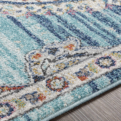 Crymych 8x10 Traditional Blue Rug - Clearance