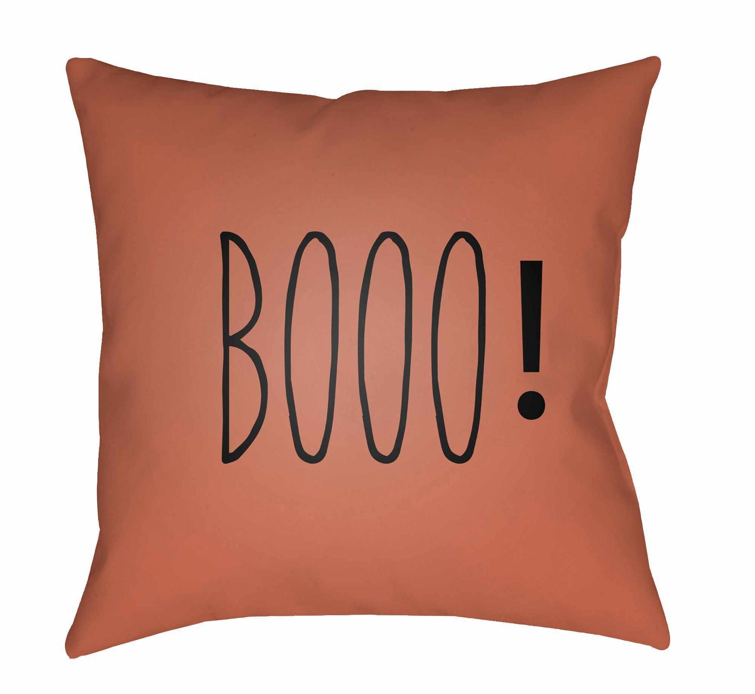 Booo Printed Orange Outdoor Pillow