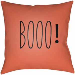 Booo Printed Orange Pillow