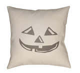 Halloween Pumpkin Beige Outdoor Throw Pillow