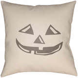 Halloween Pumpkin Beige Outdoor Throw Pillow