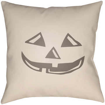 Halloween Pumpkin Beige Outdoor Throw Pillow