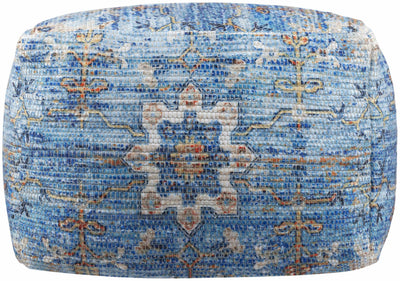 Cuddington Sky Blue Woven Pouf