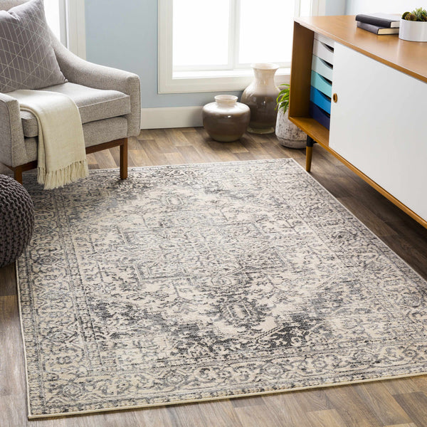Motley Ultra Distressed Beige Area Carpet - Clearance