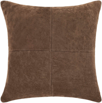 Dahay Dark Brown Square Throw Pillow