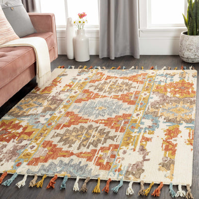 Dannebrog Orange Wool Rug