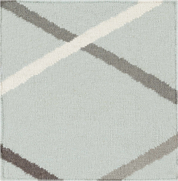 Darlaston Gray Trellis Wool Area Rug - Clearance