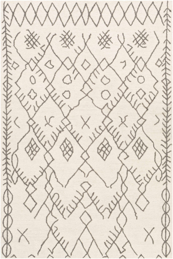 Datchworth White Trellis Wool Rug