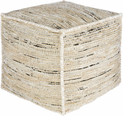 Deckers Rustic Striped Rectangular Pouf