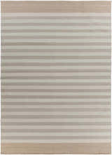Decordova Area Carpet: hand-woven cotton rug with charcoal, gray, and medium gray stripes. Farmhouse style. Design-Rectangle-811