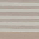 Close-up of the Decordova Area Carpet showing its charcoal, gray, and medium gray striped pattern and hand woven texture. Swatch
