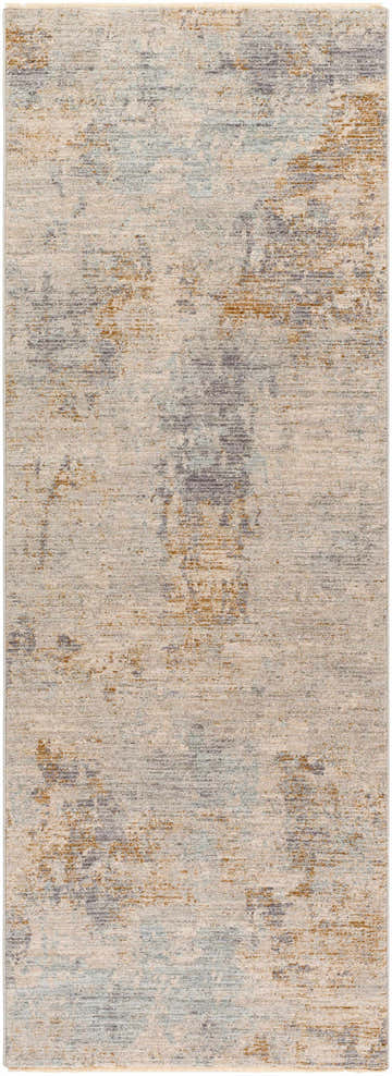 Close-up of the Deka Deep Teal Thick Luxe Rug, showcasing its abstract pattern in teal, brown, gray, and sage hues. Design-Runner-2773