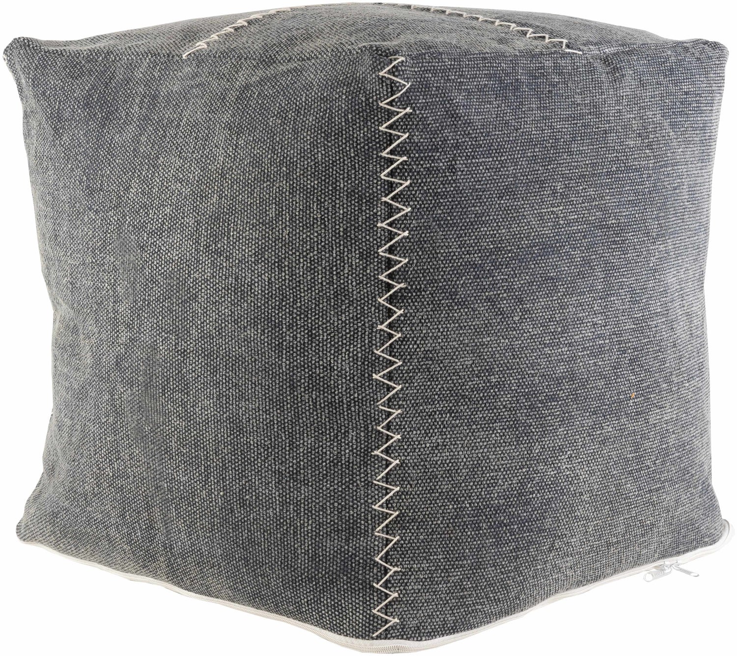 Charlie Gray 18" Cube Pouf