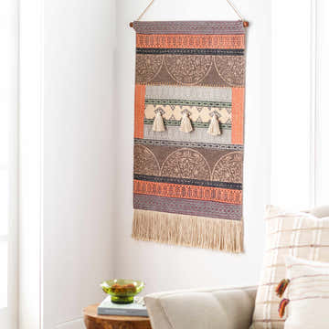 Dezi Rustic Tassel Pattern Wall Hanging - Clearance