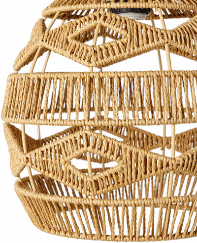 Ostaszewo Rustic Woven Rattan Pendant