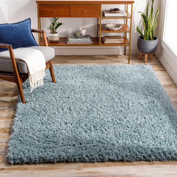 Siari Ice Blue Shag Rug - Clearance