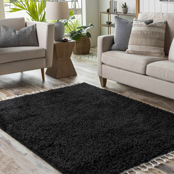 Mampurog Black Shag Rug - Clearance