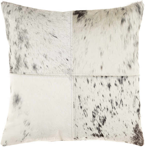 Faelor Cream Animal Motif Updated Traditional Hair On Hide Accent Pillow - Clearance