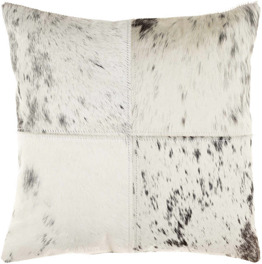 Faelor Cream Animal Motif Updated Traditional Hair On Hide Accent Pillow - Clearance