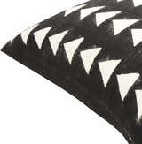 Triava Black and Cream Geometric Triangle Global Bohemian Cotton Lumbar Pillow - Clearance