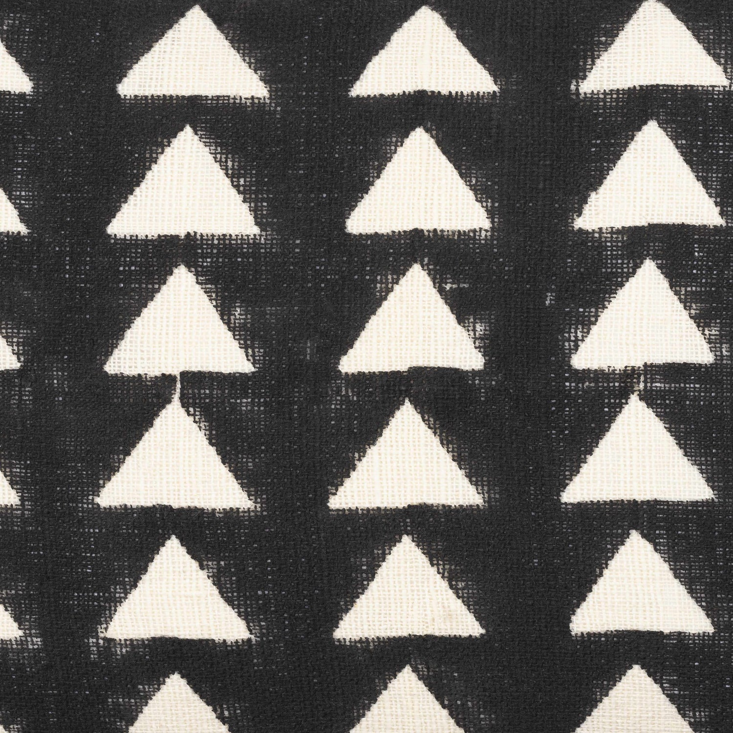Triava Black and Cream Geometric Triangle Global Bohemian Cotton Lumbar Pillow - Clearance