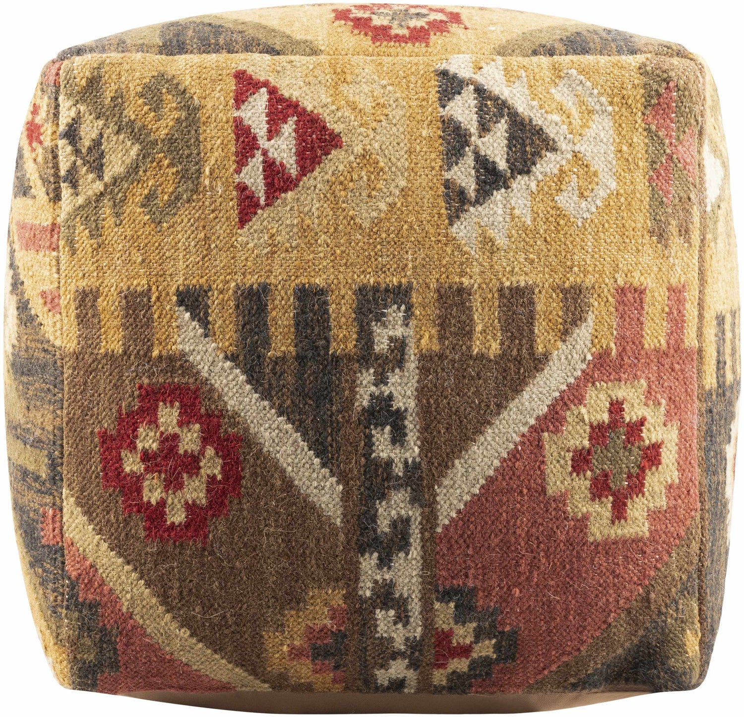 Dhaurahra Southwestern Geometric Cotton Pouf