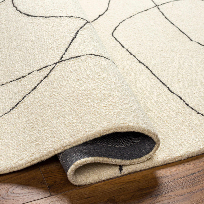 Deniz Modern Off-White Wool Rug