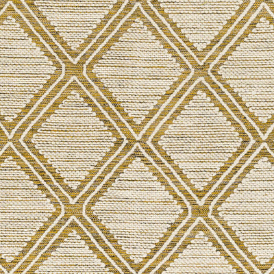 Wausa Mustard Trellis on Cream Cotton/wool  Rug - Clearance