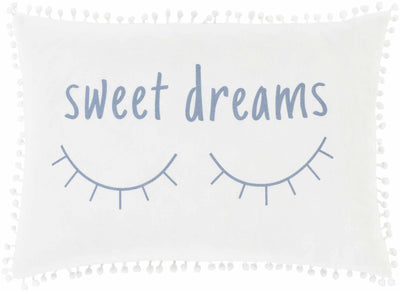 Nursery Sweet Dreams Blue White Decorative Throw Pillow - Clearance