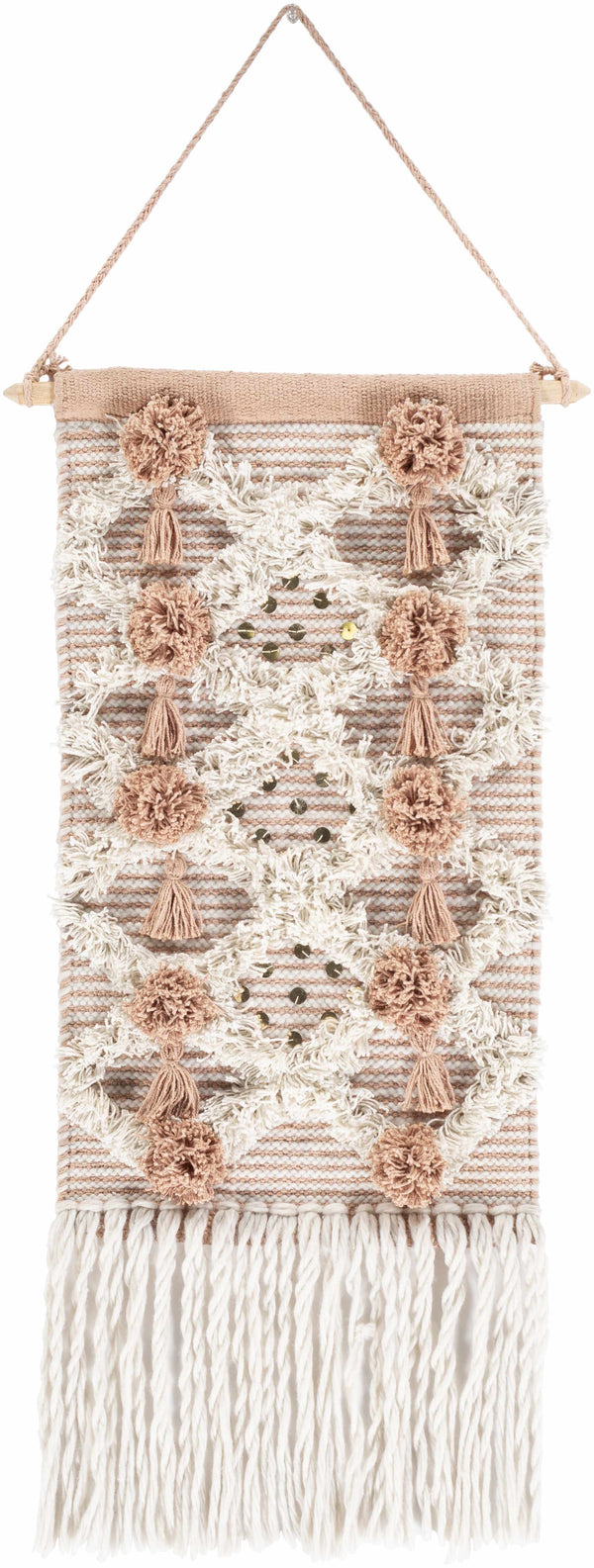 Drumore Beige Boho Wall Hanging