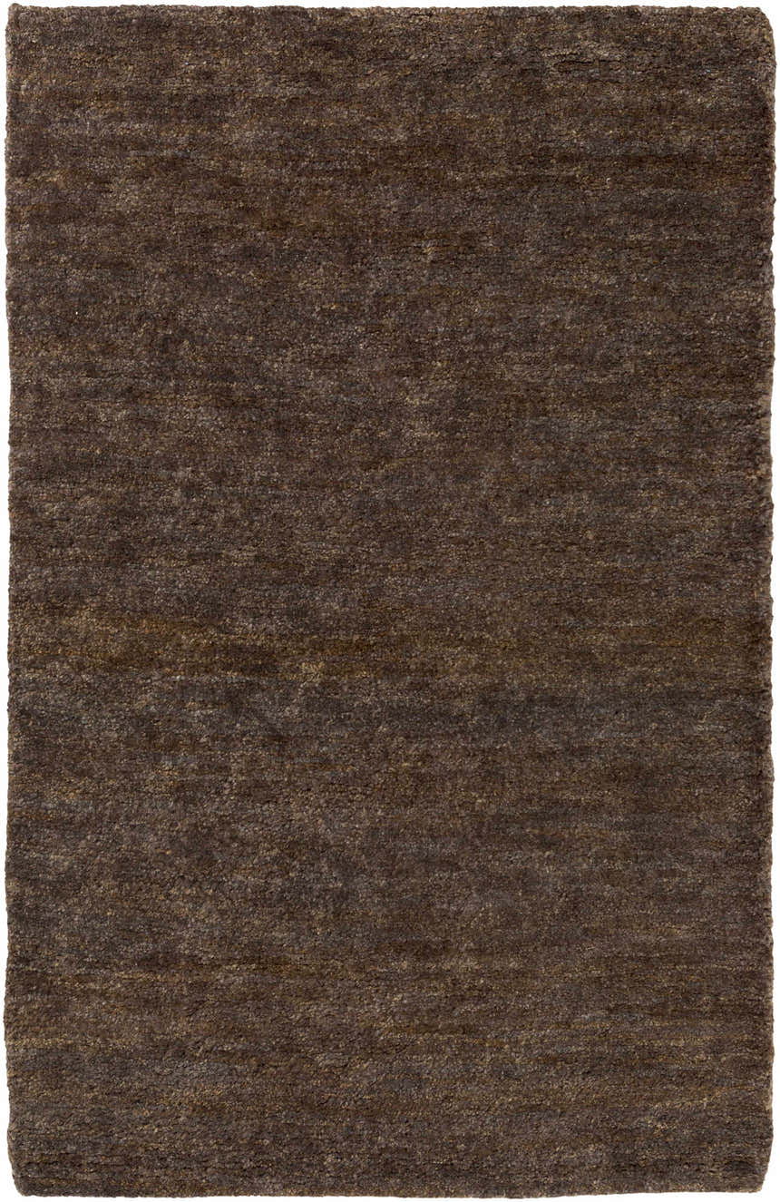 Close-up of the textured Dummerston Jute Carpet in black. Hand-woven farmhouse style rug. Design-Rectangle-576