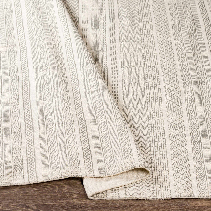 Durbin Off-White Cotton Flatweave Carpet - Clearance