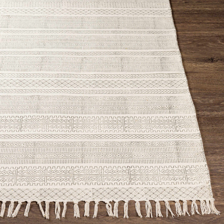 Durbin Off-White Cotton Flatweave Carpet - Clearance
