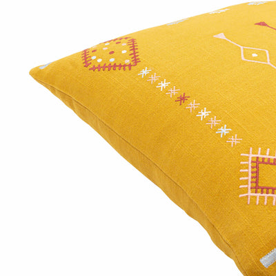 Devi Mustard Geometric Pattern Accent Pillow - Clearance